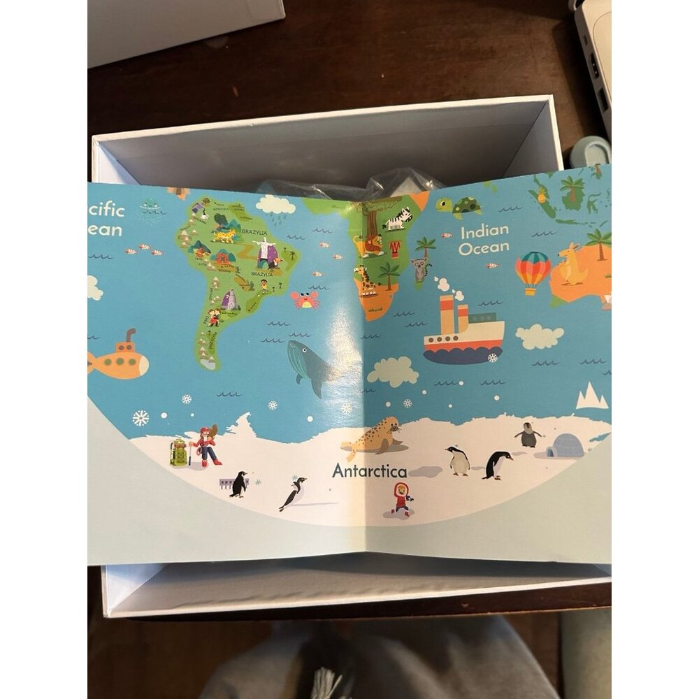 World Map Kids Puzzle - Blue & Green Educational Jigsaw - Picture 4 of 5